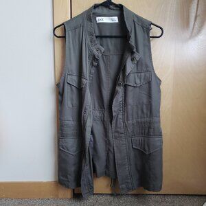 Like New BKE Canvas Vest Gray/Olive Green Small